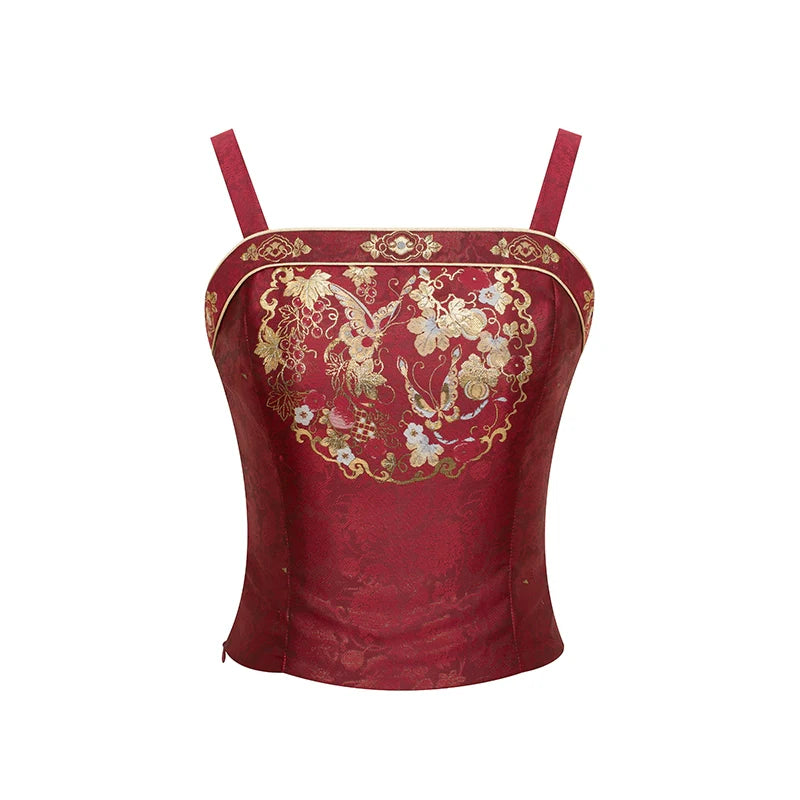 Ming Dynasty Wedding Hanfu Set & Mamian Skirt | Crimson Magpie 丹鹊相思