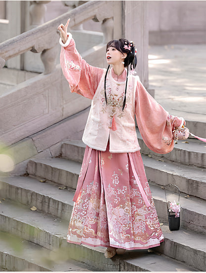 Ming Dynasty Chinese New Year Festival Hanfu | Blush 粉黛