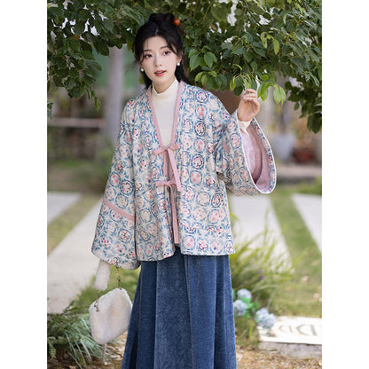 Jin Dynasty Modern Hanfu Cardigan and Elastic Skirt - Ancient Song 古调歌 (Preorder)