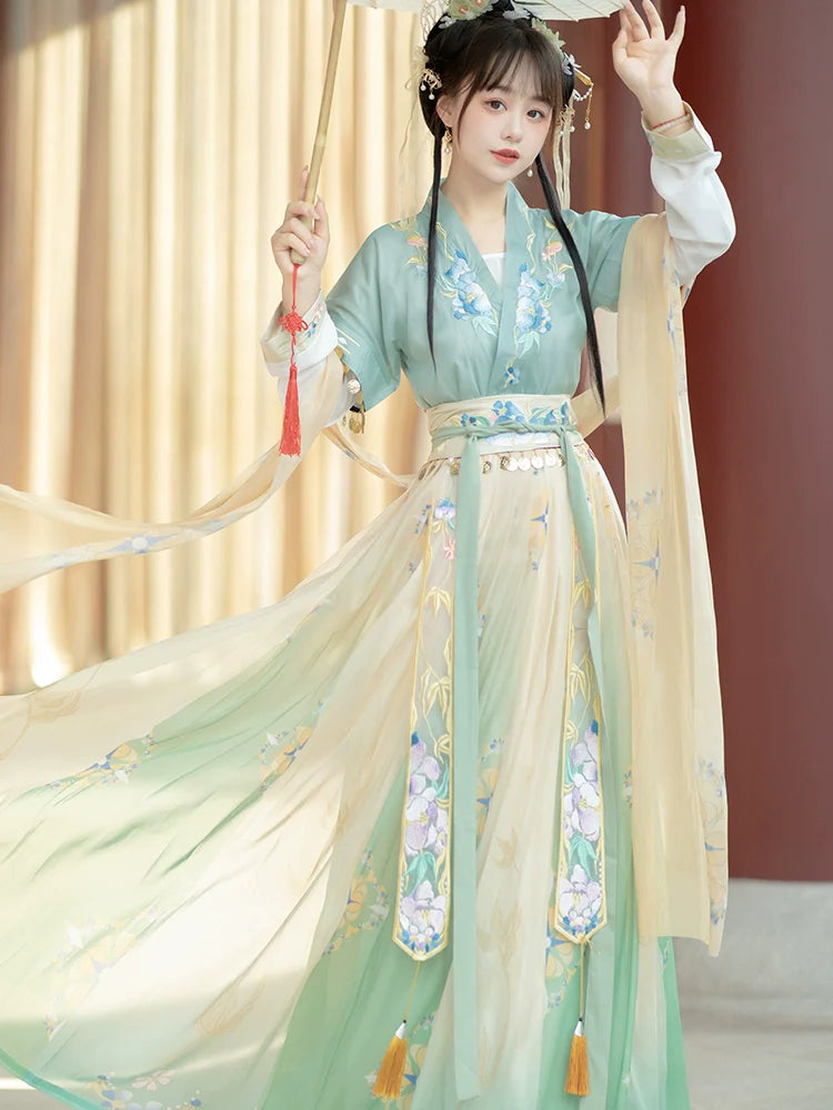 Belling Flower 拂铃花 - Tang Dynasty Style Beizi Qiyao Ruqun