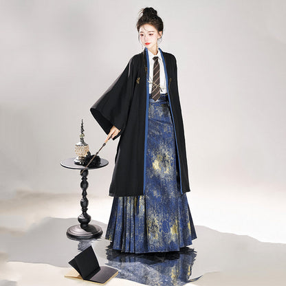 Song Dynasty Changgan Temple Jacket and Mamianqun - Glided Scales 鎏金之鳞