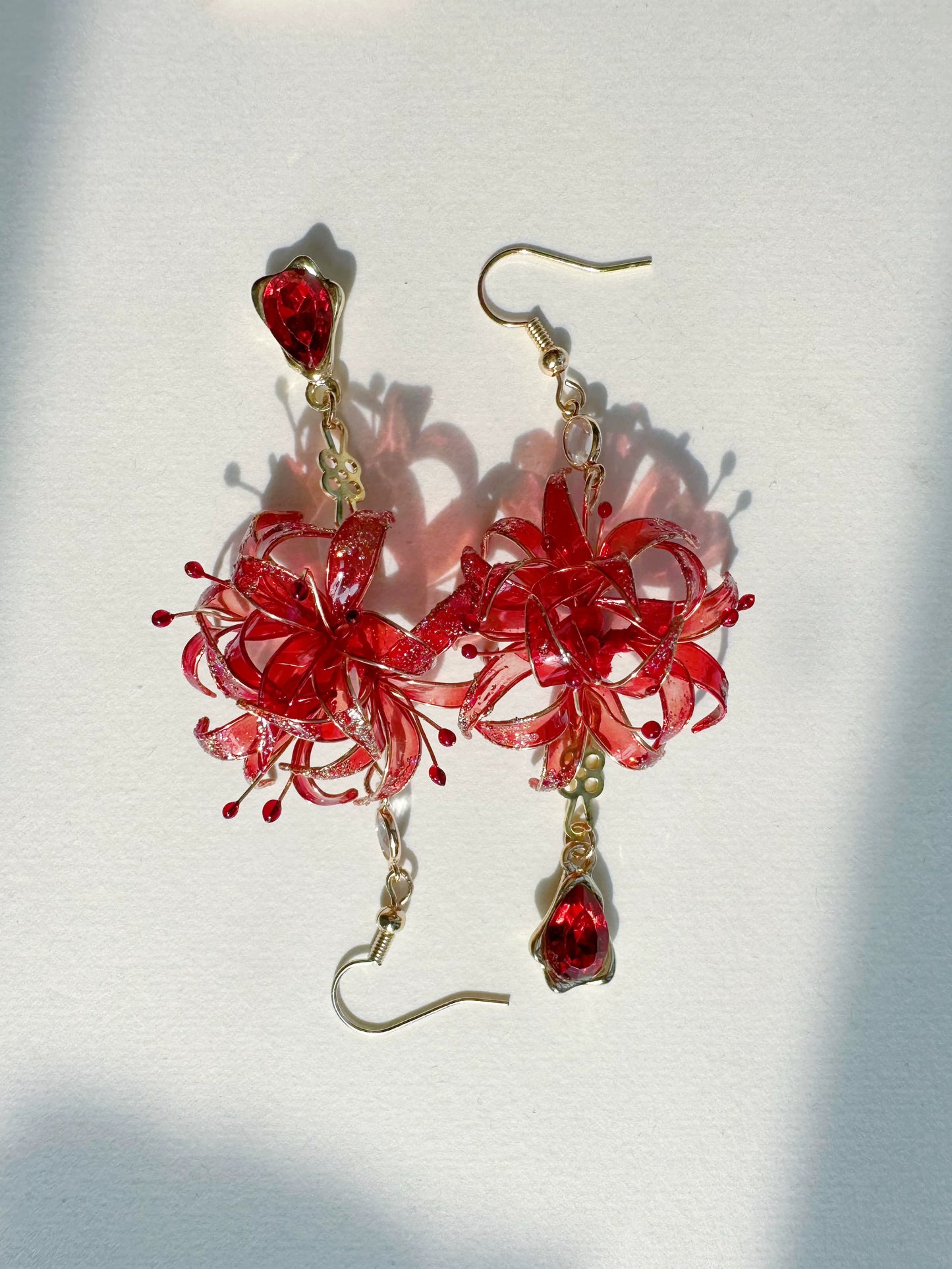 Red Spider Lily Earrings | Hanfu Jewelry