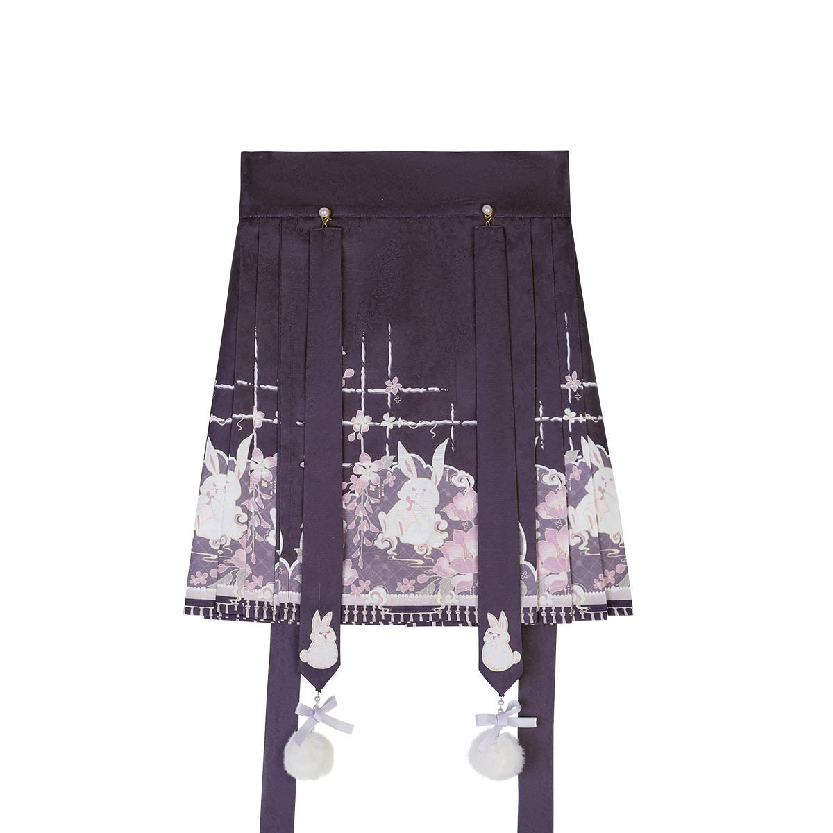 Ming Dynasty Modern Hanfu Pipa Sleeve Top and Short Mamianqun for Autumn and Winter - Velvet Rabbit 绒兔兔
