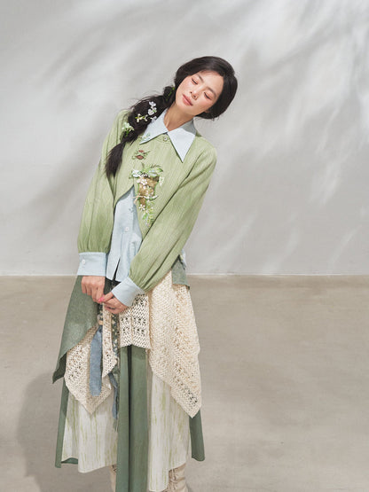 Spring Letter Moss Traces | Xianxia Style Hanyuansu Outfit