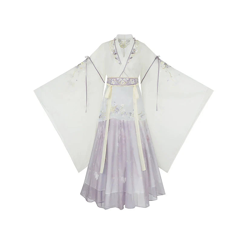 Wei Jin Dynasty Qiyao Ruqun Hanfu | Irises 鸢尾