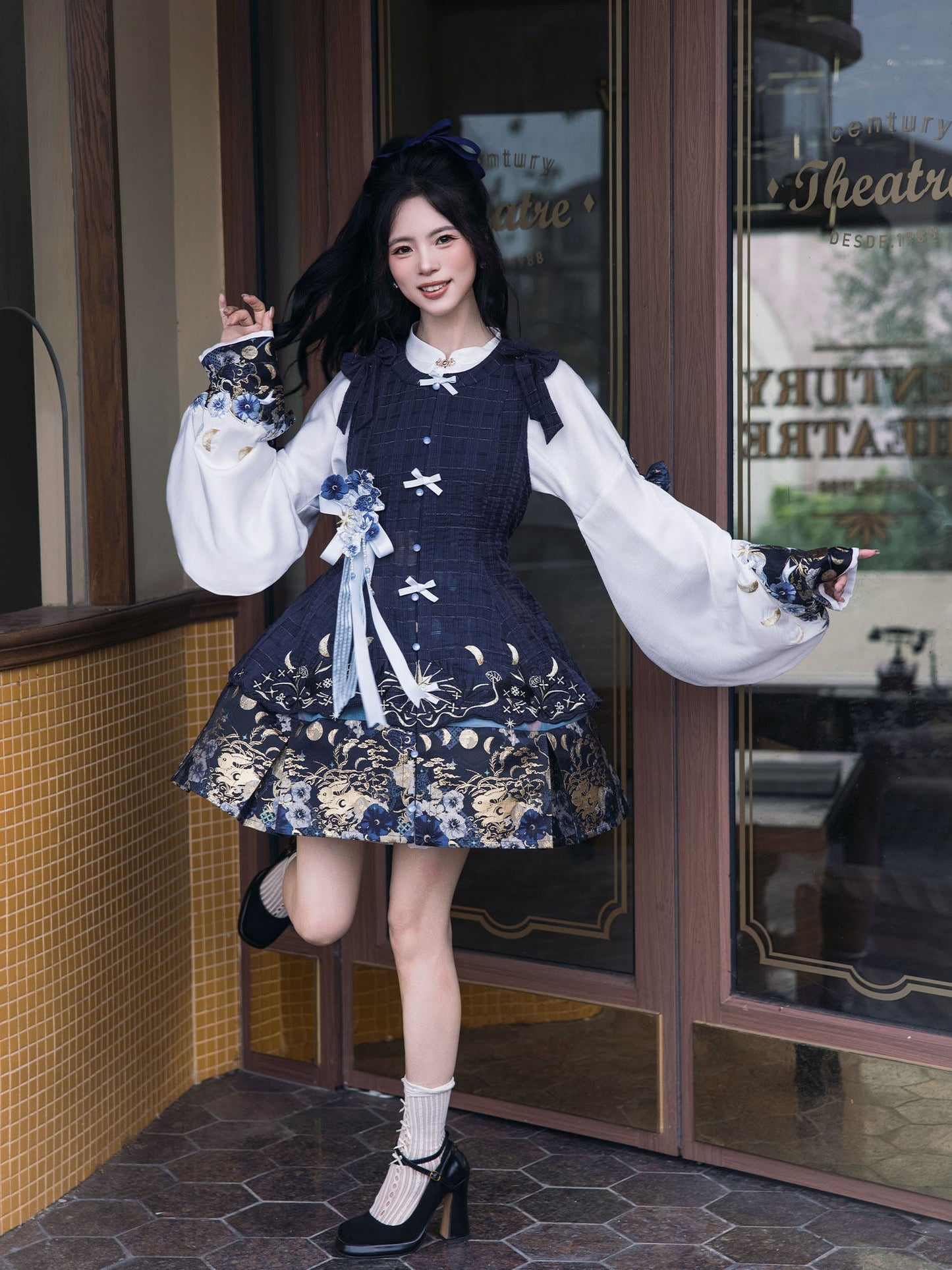 New Chinese Lolita Style Pipa Sleeve Top and Dress - Tarot of the Moon 月之塔罗