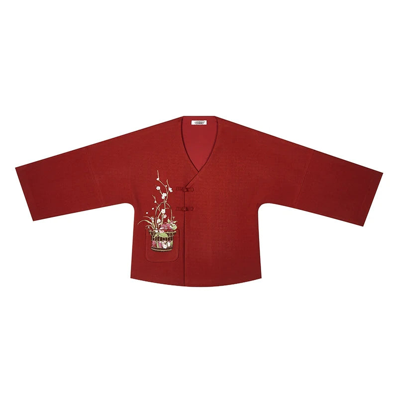 Ming Dynasty Modern Hanfu for Chinese New Year Festivals - Blessing Branch 福枝