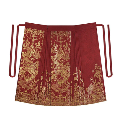 Ming Dynasty Wedding Hanfu Set & Mamian Skirt | Zhulian 珠联璧合