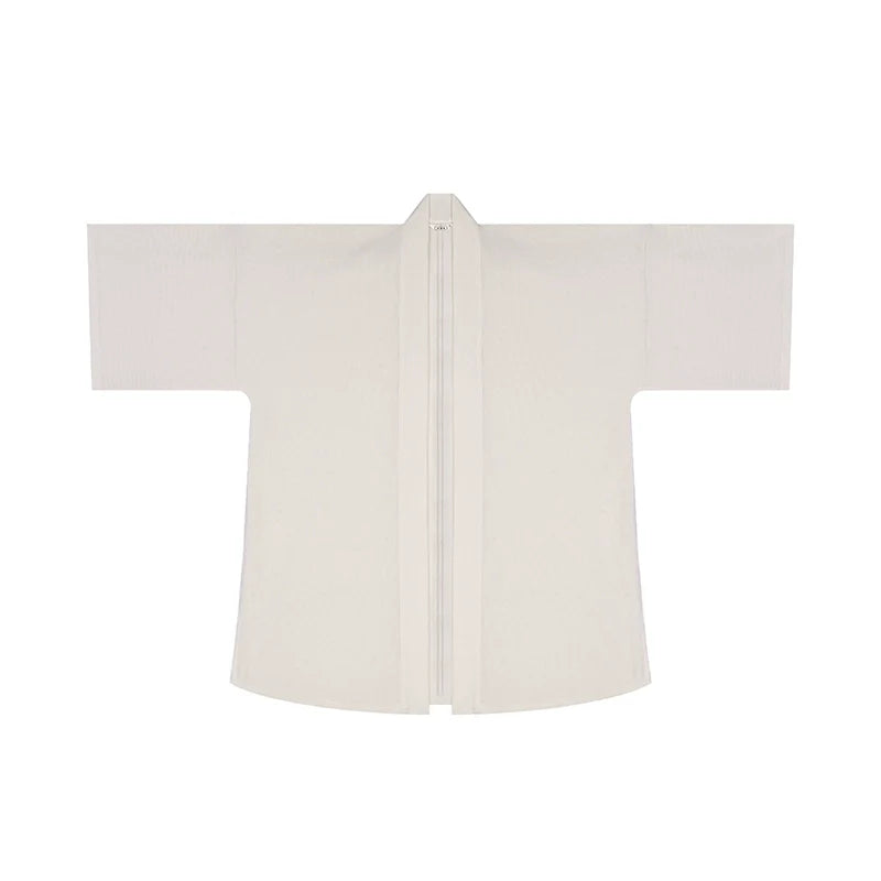 Song Dynasty Modern Hanfu Set with Winged Sleeve Top and Spiral Skirt - Wood Hibiscus 木芙蓉 (Preorder)