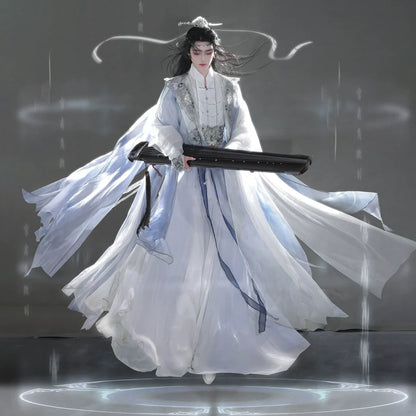 Wanderers Youth 少年游 - Blue and White Unisex Hanfu Set, Ethereal Hanfu Festival (Preorder)