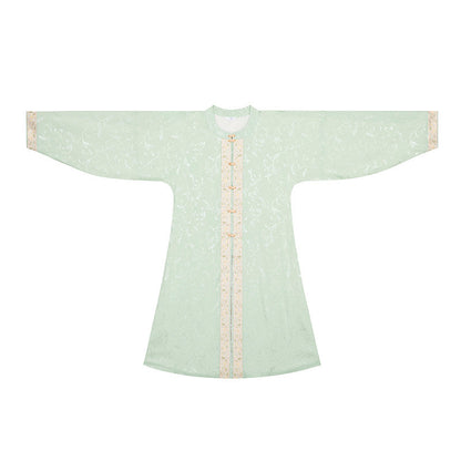 Ming Dynasty Round Neck Long Jacket with Fleece | Mulan 木兰
