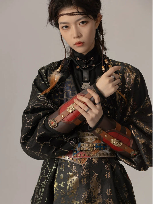 Iron Tyrant's Reign - Wrist Guards for Hanfu