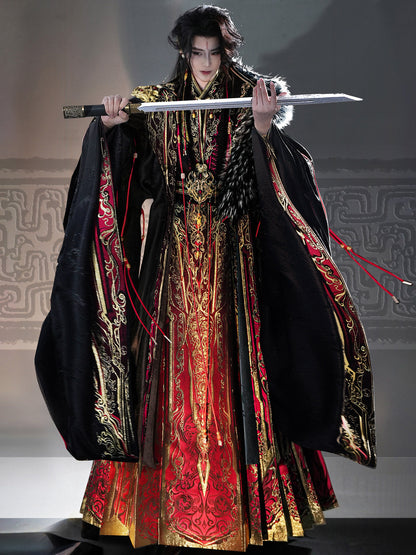 Princes and Generals Xianxia Hanfu Set with Cloak | Chinese Fantasy Period Drama Style