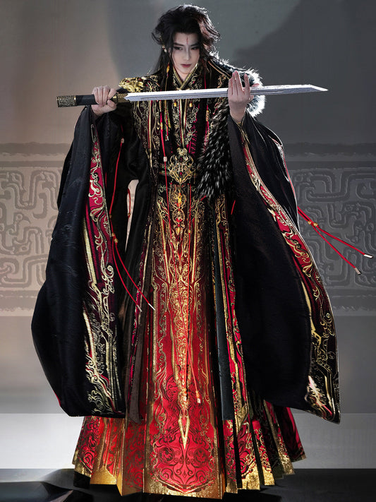 Princes and Generals Xianxia Hanfu Set with Cloak | Chinese Fantasy Period Drama Style