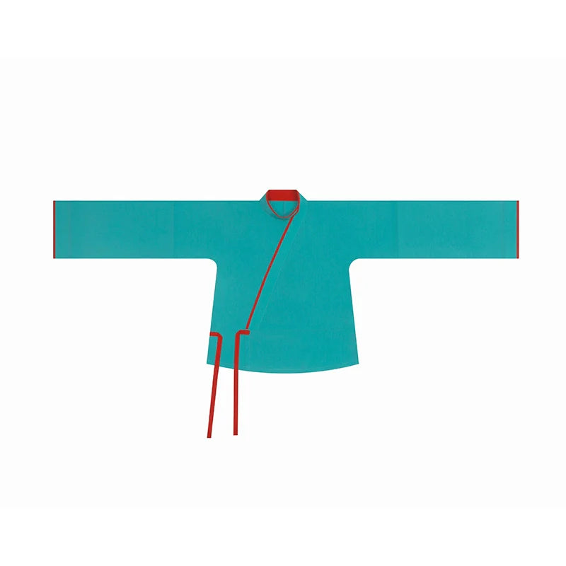 Jin Dynasty Dunhuang Style Women Hanfu Cross Collar Top, Curved Collar Top & Wide Leg Pants - Wall View 壁相观 (Preorder)