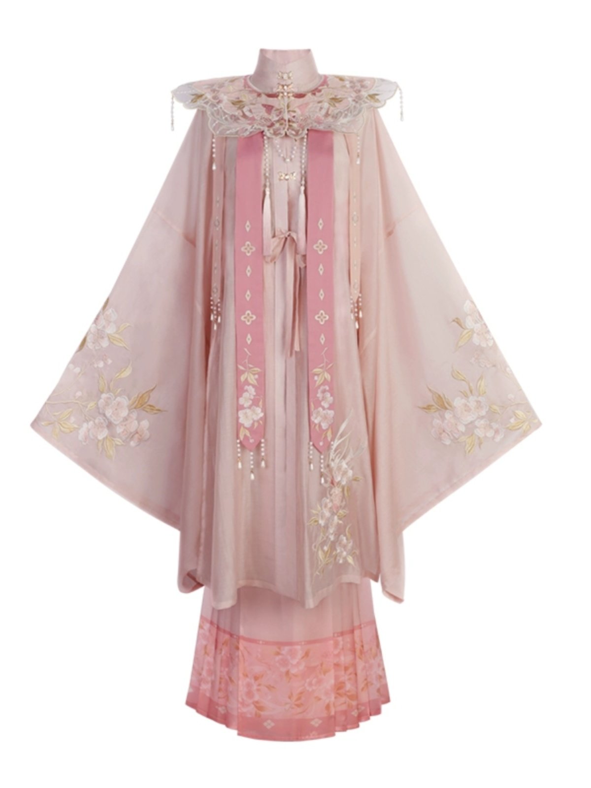 Ming Dynasty Hanfu Set with Cloud Collar & Mamian Skirt｜Koi Spirit 锦鲤仙