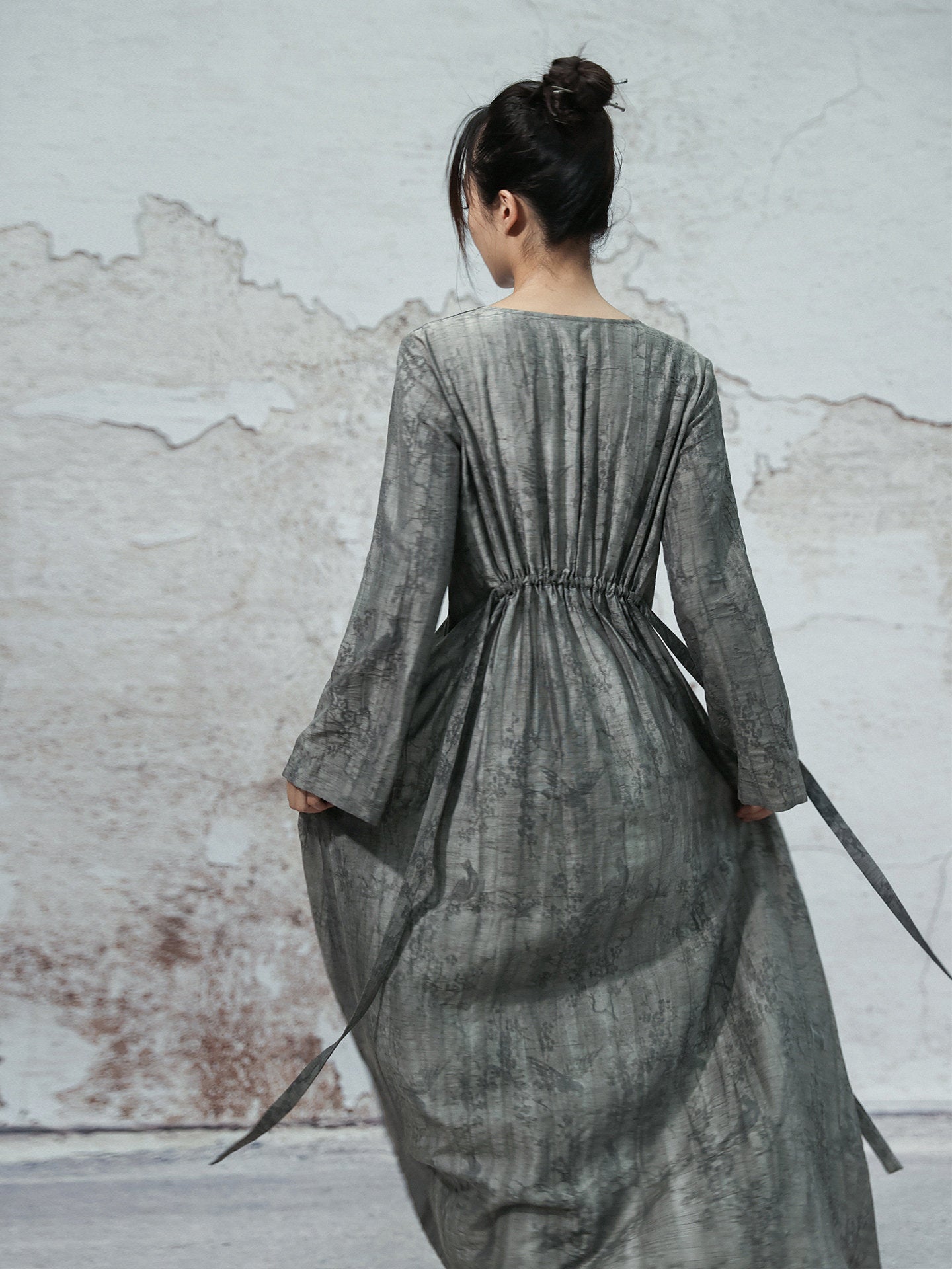 New Chinese Style Swing Collar Retro Dress