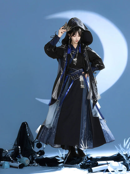 Celestial Aegis 玄穹司天 - New Chinese Style Assassin Hanfu with Cloak (Preorder)