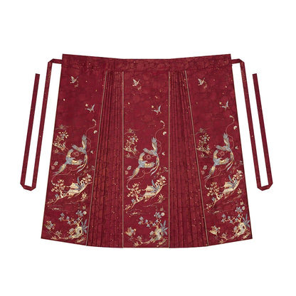 Ming Dynasty Wedding Hanfu Set & Mamian Skirt | Crimson Magpie 丹鹊相思
