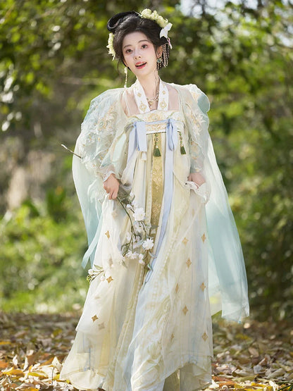 Youlan 幽兰 - Tang Dynasty Style Qixiong Ruqun with Cloak