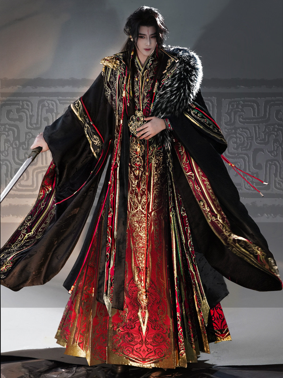 Princes and Generals Xianxia Hanfu Set with Cloak | Chinese Fantasy Period Drama Style