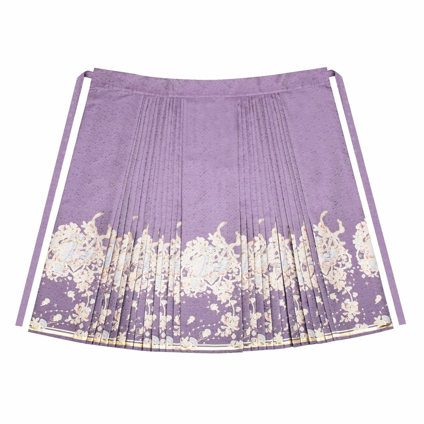 Ming Dynasty Round Collar Pipa Sleeve Top & Mamian Skirt | Melodies 棠织金音