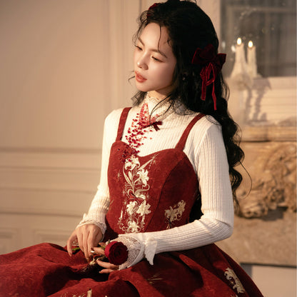 Neo Chinese New Year Cloak & Dress | Candlelight Dinner