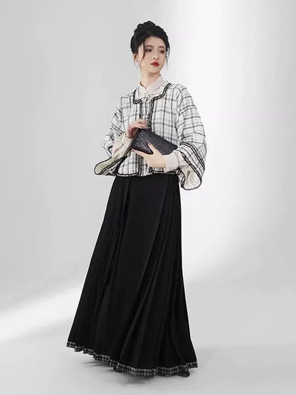 Ming Dynasty Modern Hanfu Mamianqun Outfit - Shuangshu 双姝