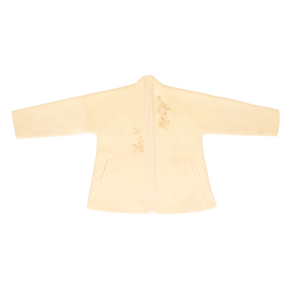 Song Dynasty Modern Hanfu Winged Sleeve Top and Wrap Skirt for Autumn and Winter - Rose Heart 玫瑰心事 (Preorder)