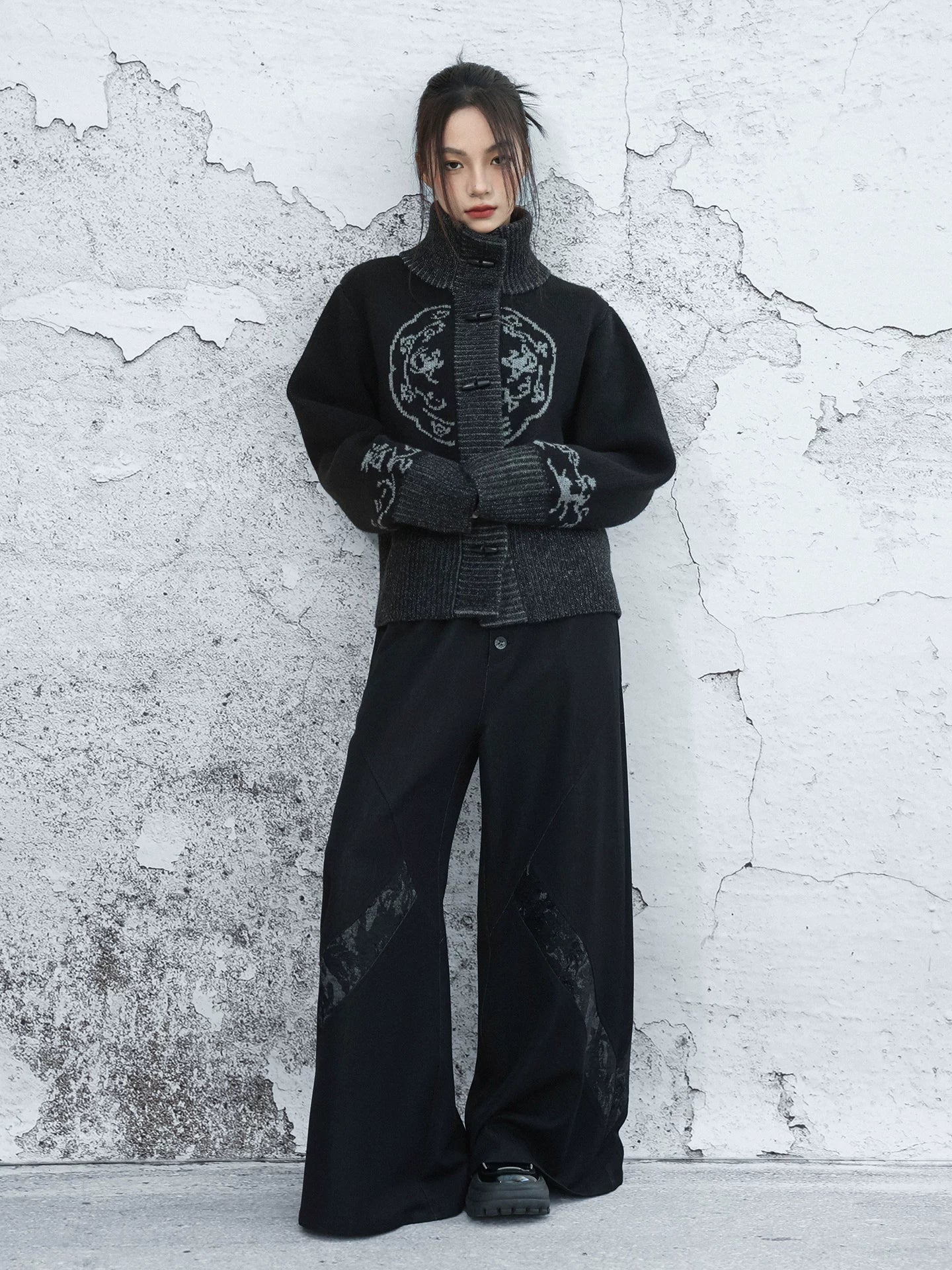 New Chinese Style Turtleneck Sweater for Autumn and Winter