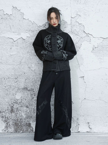 New Chinese Style Turtleneck Sweater for Autumn and Winter
