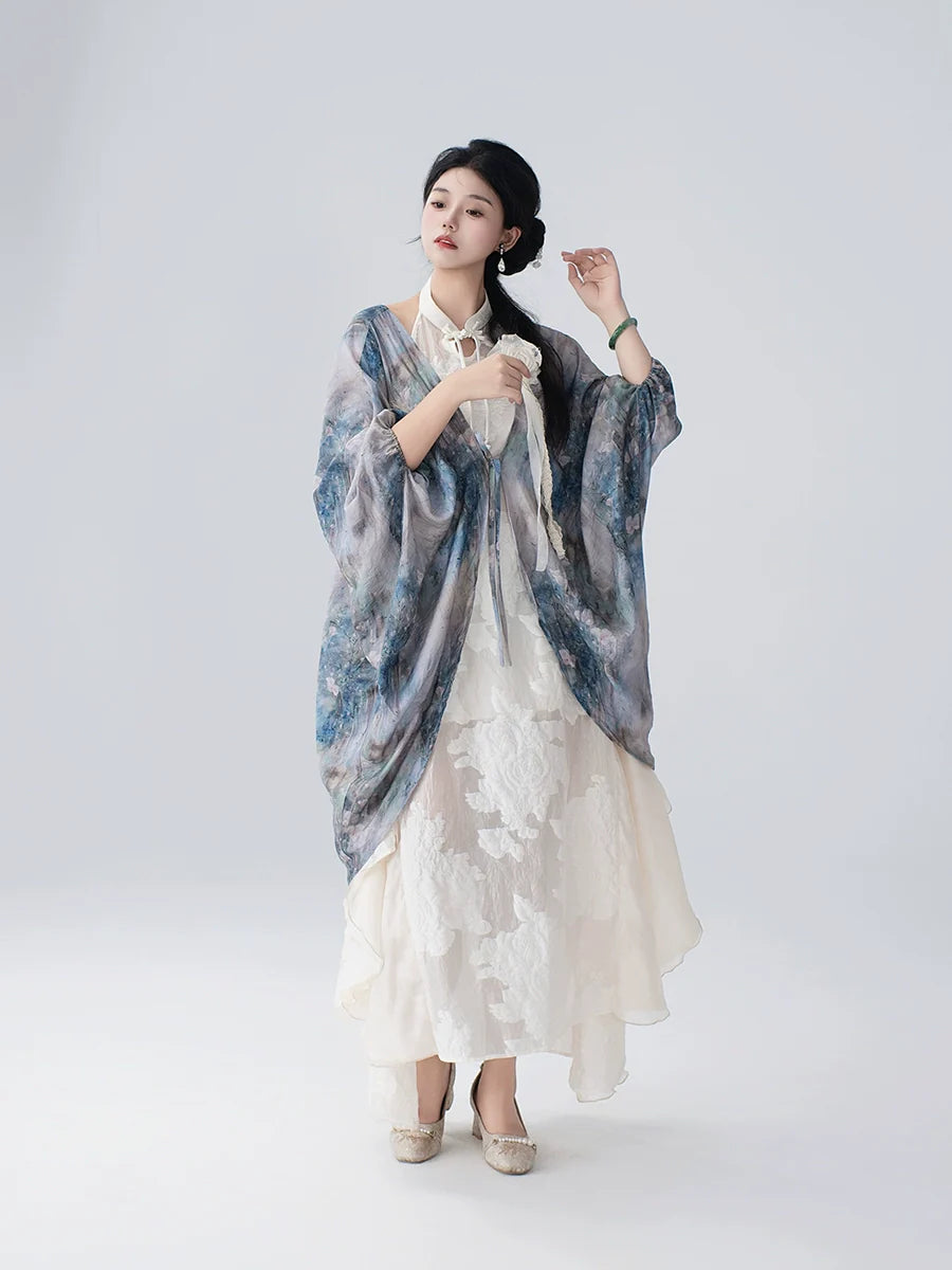 Mengdie 梦蝶 - New Chinese Style Butterfly Cheongsam Cardigan