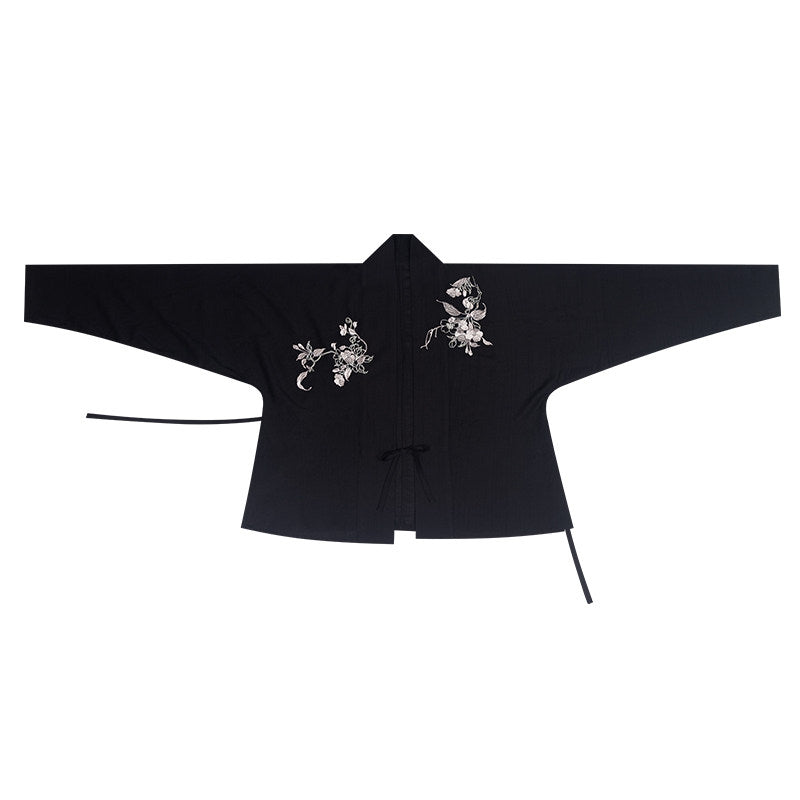 New Chinese Style Winged Sleeve Top and Mamianqun Hanfu Set - Guest of Human Realm 人间客