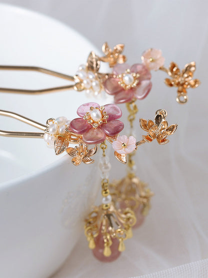 Lilac Cherry Blossom Hair Stick | Hanfu Hair Accessory