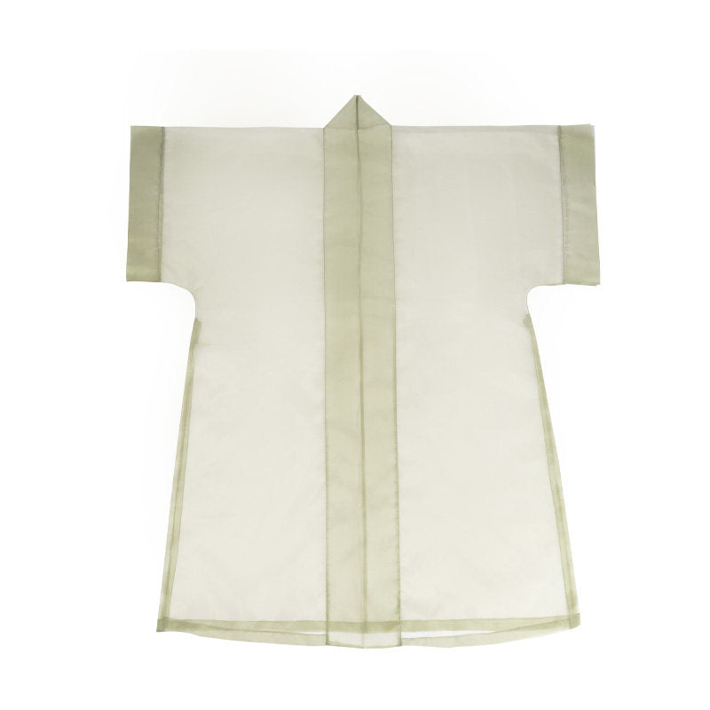 Song Dynasty Modern Hanfu Changgan Temple Beizi with Pleated Green Skirt - Bu Ruan 不染 (Preorder)
