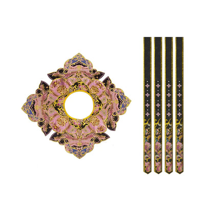 Ming Dynasty Traditional Hanfu Set & Mamian Skirt | Golden Jade Feathers 粉翠流丹