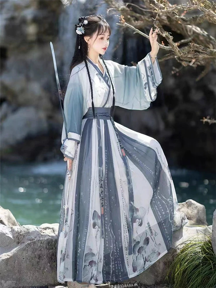 Wei Jin Dynasty Qiyao Ruqun Hanfu | Lian Rong 莲蓉