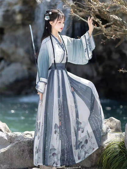 Wei Jin Dynasty Qiyao Ruqun Hanfu | Lian Rong 莲蓉