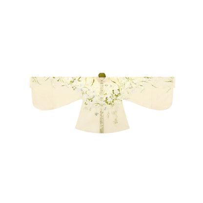 Ming Dynasty Golden Moonlight Pipa Sleeve Top & Mamianqun | Music under the Moon 月下弦音