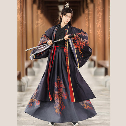 Crimson Dragon | Wei Jin Dynasty Hanfu Set