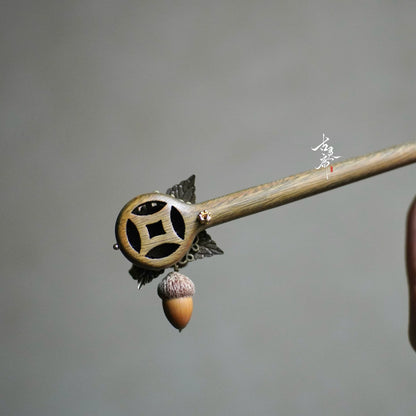 Pine Wood Hair Stick | Traditional Chinese Hair Accessory