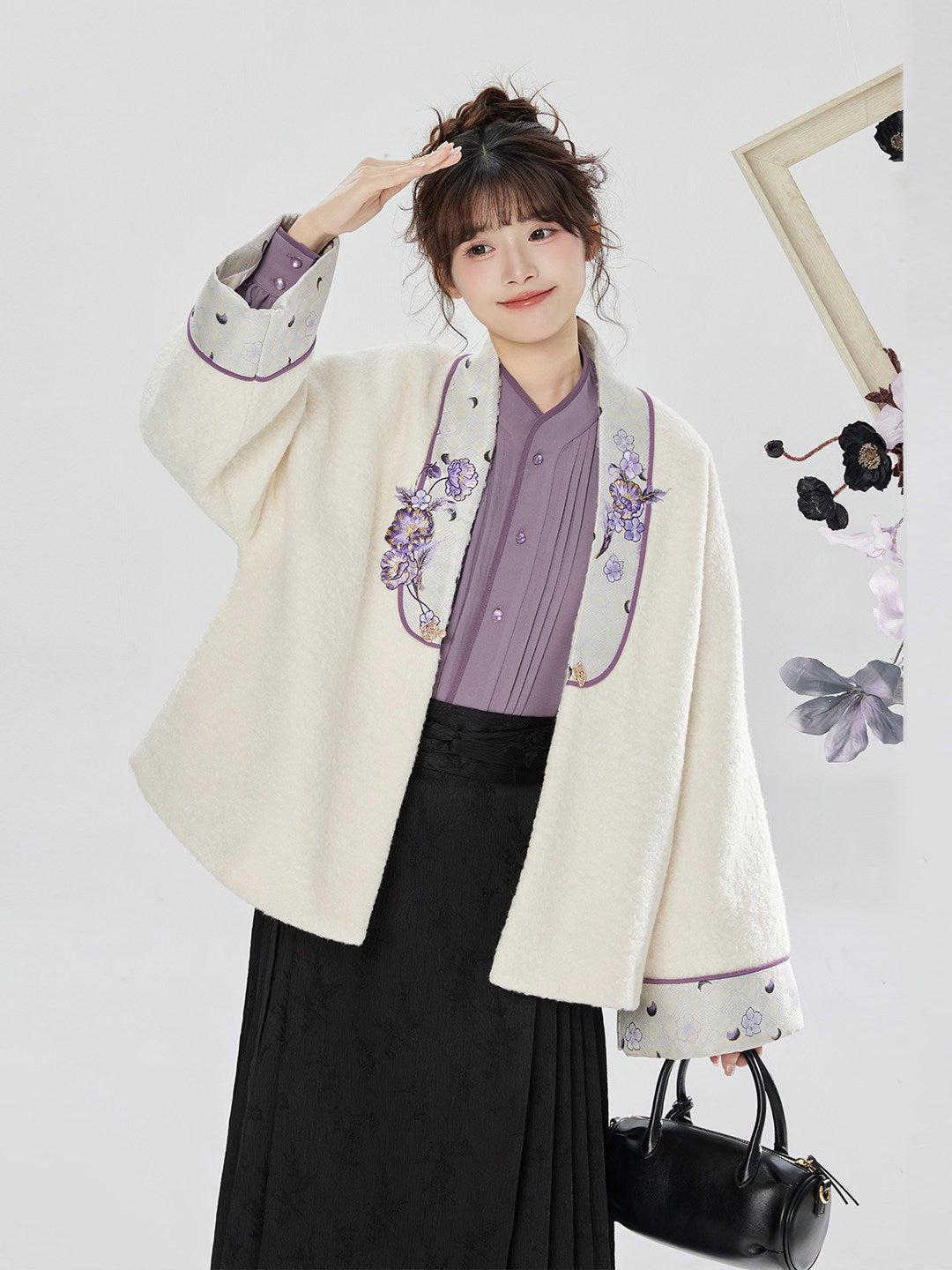Xunmu | Modern Ming Dynasty Jacket and Mamianqun Skirt Hanfu Set