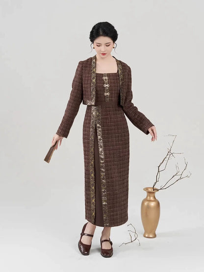 Song Dynasty Modern Hanfu - Autumn Mocha 秋褐 (Preorder)