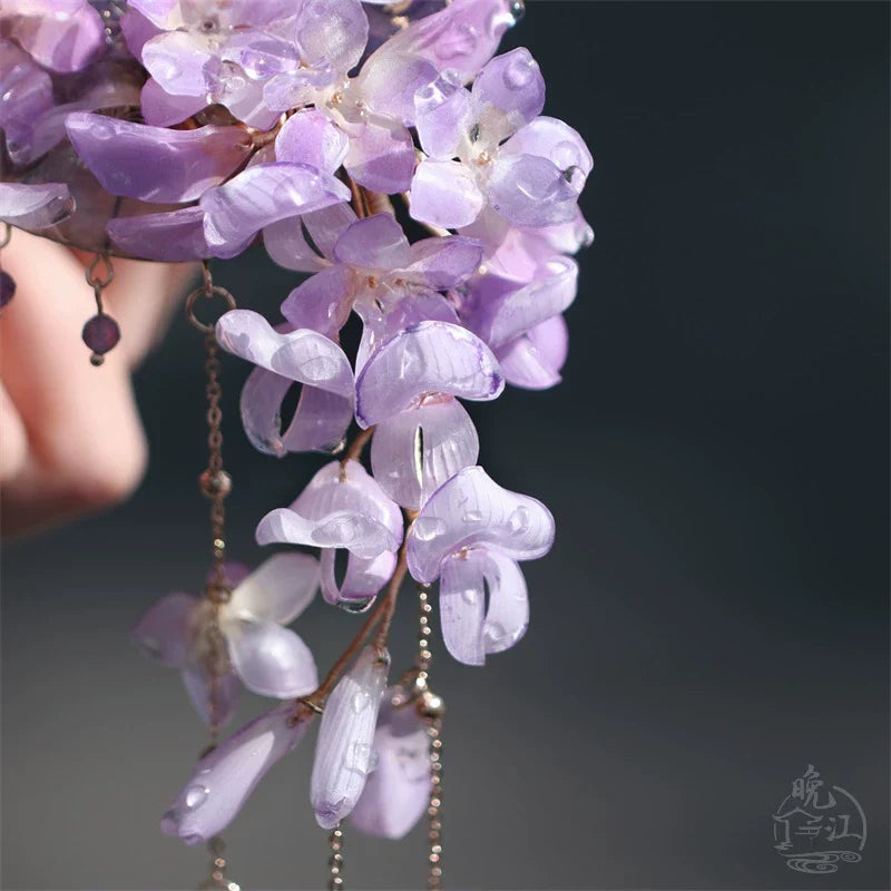 Dancing Wisterias Hair Stick | Traditional Chinese Hair Accessory
