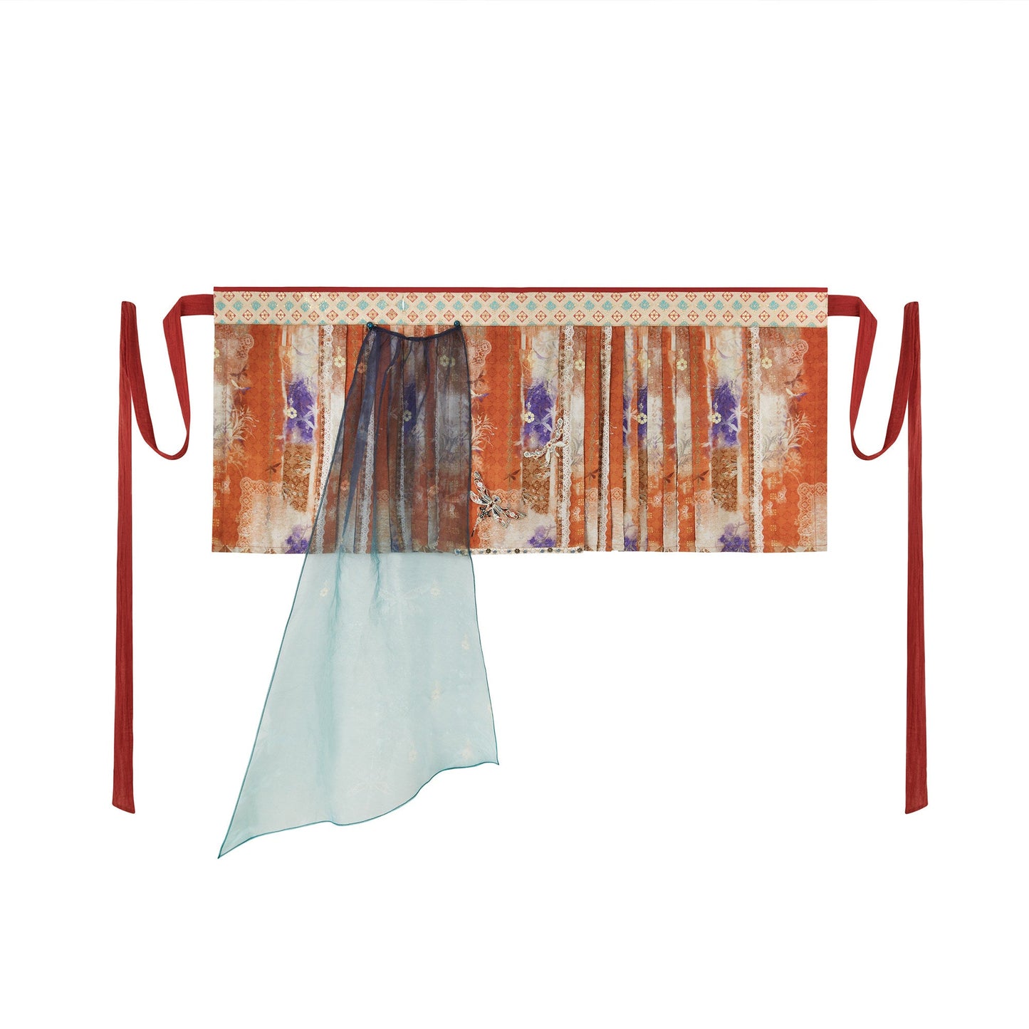 New Chinese Style Dunhuang Summer Blouse and Short Skirt Set - Linglu Sanskrit 菱路梵音