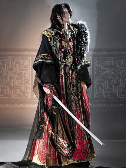 Princes and Generals Xianxia Hanfu Set with Cloak | Chinese Fantasy Period Drama Style