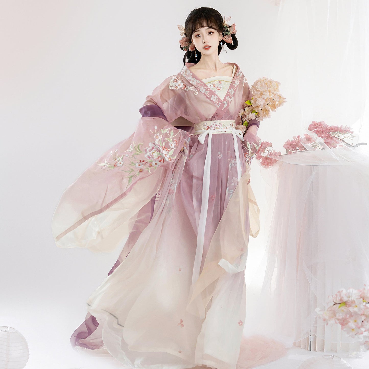 Wei Jin Dynasty Qiyao Ruqun Hanfu | Flower Kite 鸢月