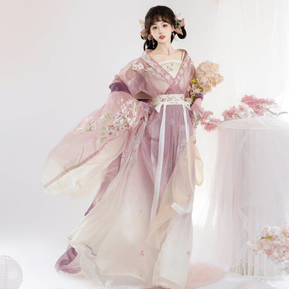 Wei Jin Dynasty Qiyao Ruqun Hanfu | Flower Kite 鸢月