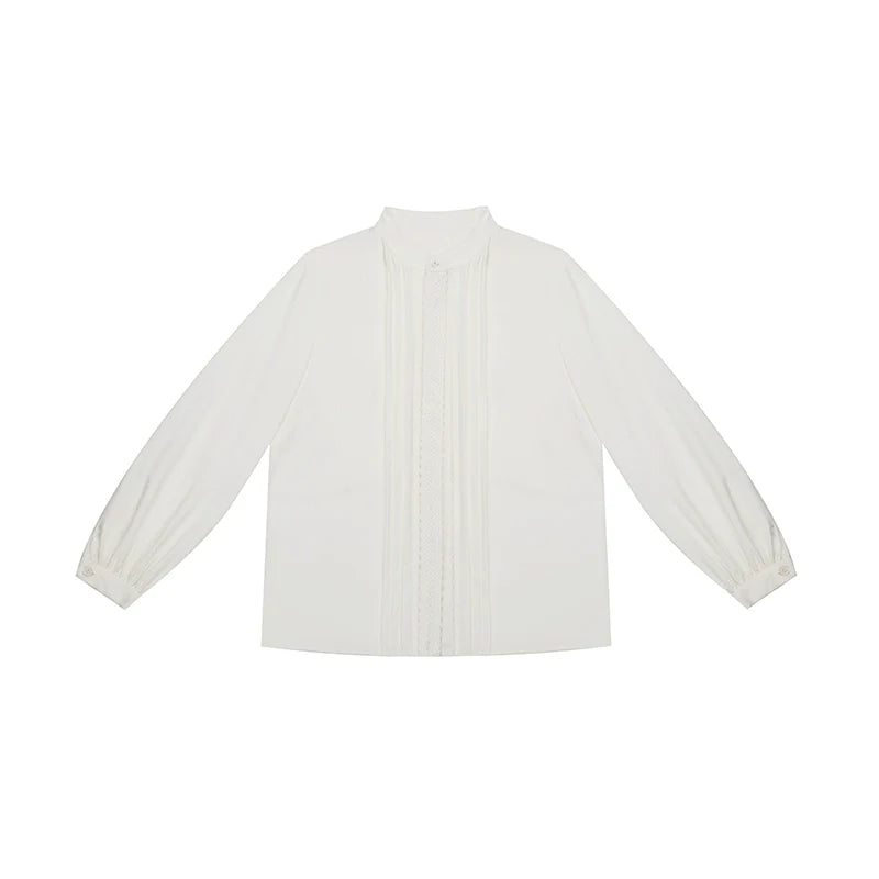 New Chinese Style Women Long Sleeve Top and Three Pleat Skirt Modern Hanfu Set - Spring Diaries 春涧集 (Preorder)