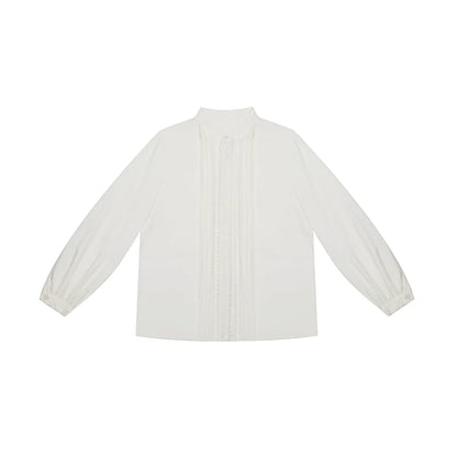 New Chinese Style Women Long Sleeve Top and Three Pleat Skirt Modern Hanfu Set - Spring Diaries 春涧集 (Preorder)